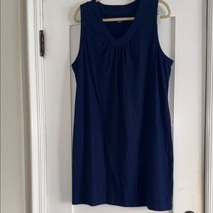 Sleeveless Navy Blue Dress
